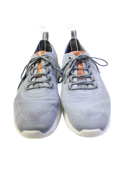 Johnston & Murphy Mens Amherst Knit U-Throat Casual Sneakers Gray Size 10.5
