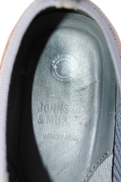 Johnston & Murphy Mens Amherst Knit U-Throat Casual Sneakers Gray Size 10.5