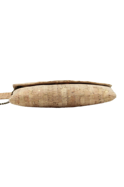 J Crew Womens Beige Gold Cork Envelope Clutch Bag Handbag