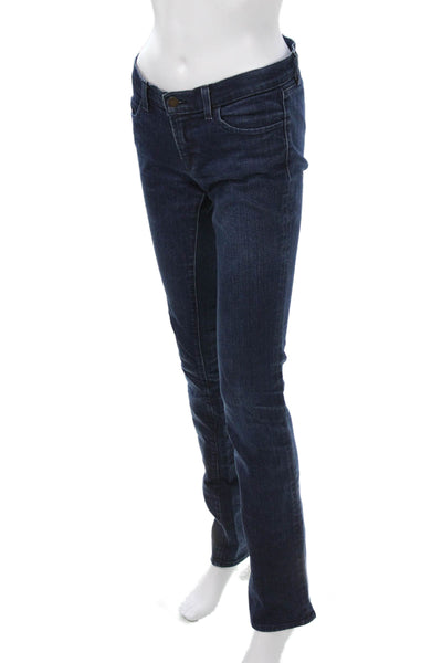 J Brand Womens Bootcut Straight Jeans Dark Blue Denim High Rise Size 27