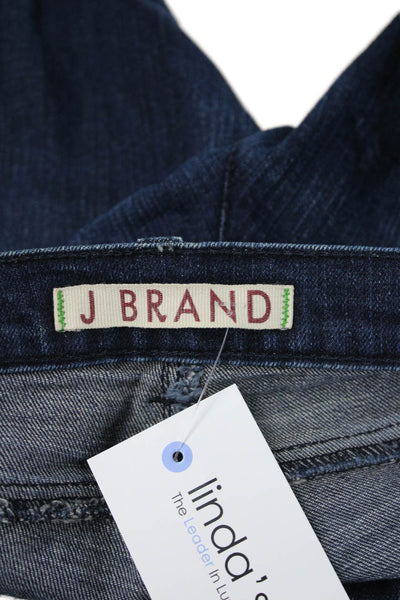 J Brand Womens Bootcut Straight Jeans Dark Blue Denim High Rise Size 27