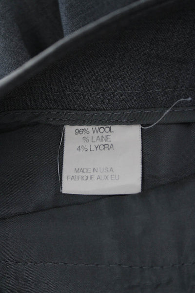 Theory Women Straight Pencil Skirt Dark Gray Wool Blend Size 4
