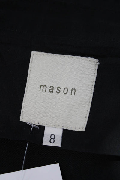 Mason Womens Straight Pencil Mini Skirt Black Cotton Blend Size 8