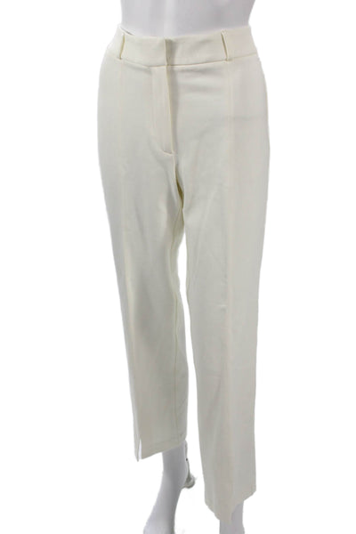 J. Mclaughlin Womens White Ankle Dress Pants Rayon Nylon Size 4