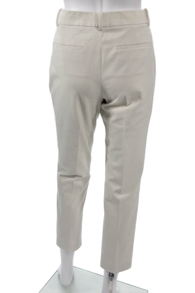 Theory Women Beige Cropped Ankle Dress Pants Size 6