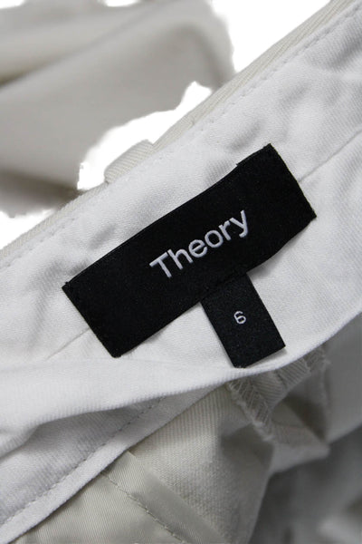 Theory Women Beige Cropped Ankle Dress Pants Size 6