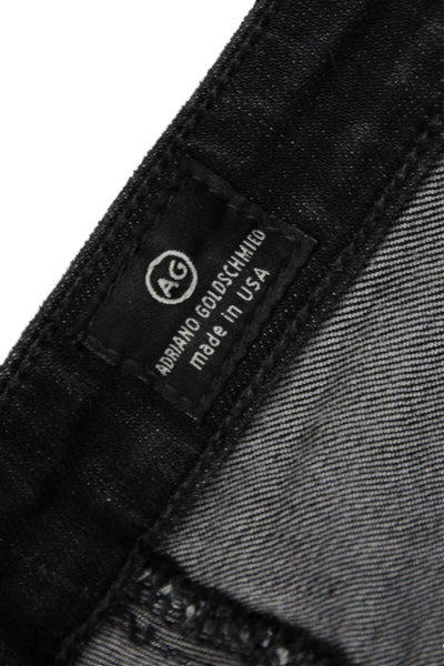 AG Womens Skinny Ankle Jeans Black 98% Cotton 2% PU Size 27