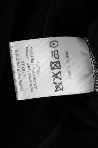 Sandro Womens Sheath Mini Dress Black V Neck Zip Sleeveless Size 1