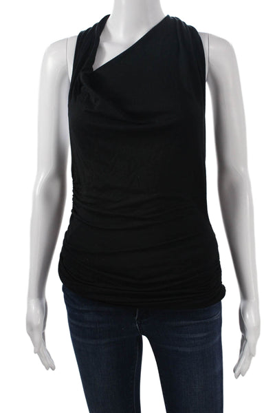 Helmut Lang Women Black Tank Sleeveless Micro Modal Spandex Top Size PP