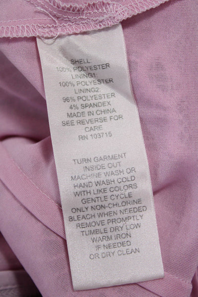 Nanette Nanette Lepore Womens Mock Neck Floral Sleeveless Blouse Pink Size XS
