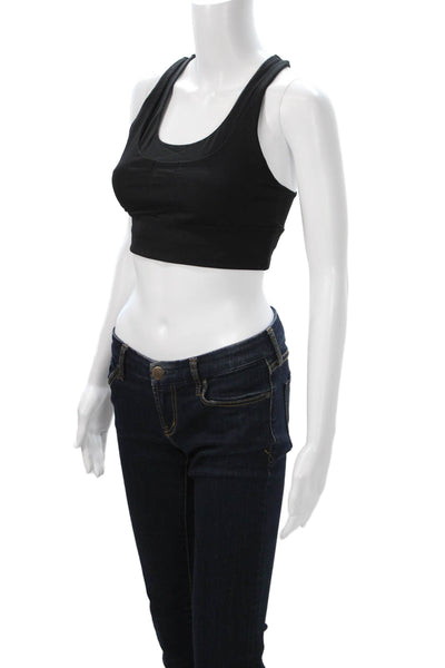 Lululemon Womens Tops Black Nylon Scoop Neck Sleeveless Solid Size 4