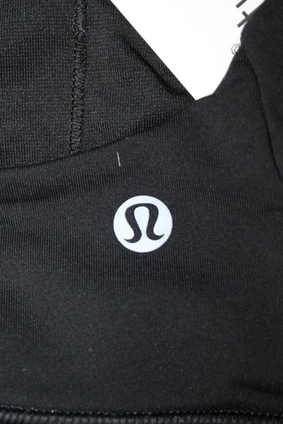 Lululemon Womens Tops Black Nylon Scoop Neck Sleeveless Solid Size 4