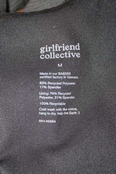 Girlfriend Collective Womens Cropped Sleeveless Tank Black Size M