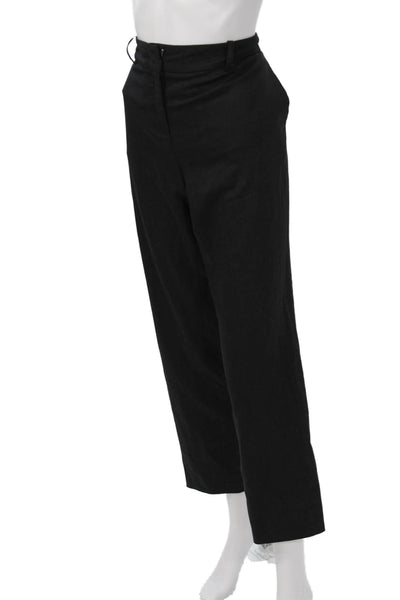 Jil Sander Women Dress Pants Black Wool Blend Size 40