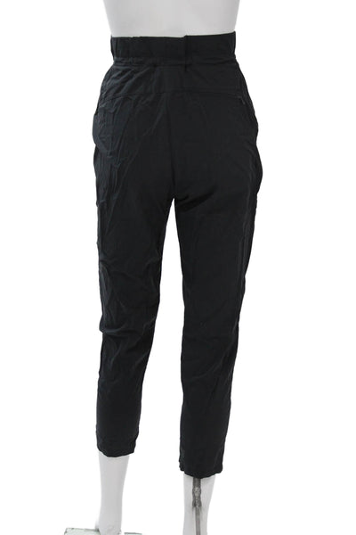 Nike Women Paperbag Jogger Ankle Pants Black Drawstring Size S