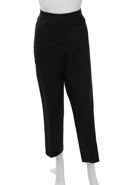 Lafayette 148 New York Womens Ankle Cropped Dress Pants Black Blend Size 8
