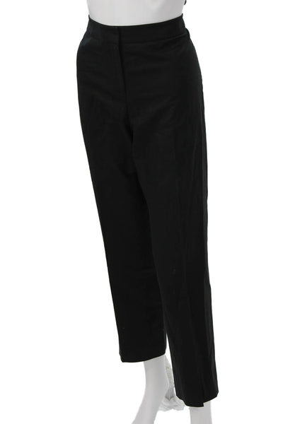 Lafayette 148 New York Womens Ankle Cropped Dress Pants Black Blend Size 8