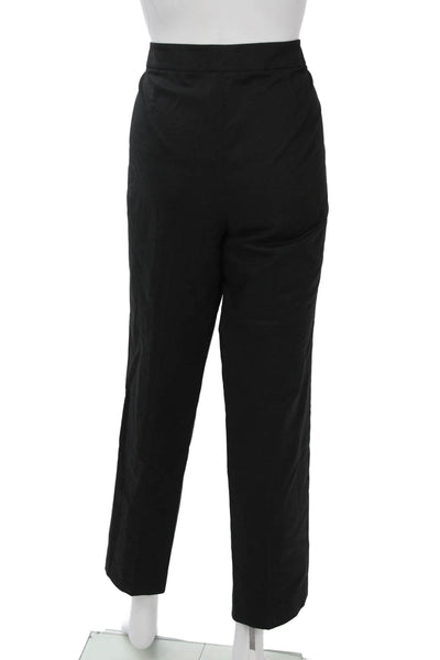Lafayette 148 New York Womens Ankle Cropped Dress Pants Black Blend Size 8