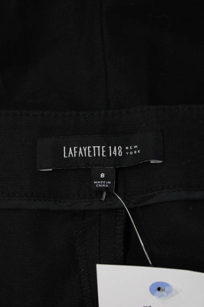 Lafayette 148 New York Womens Ankle Cropped Dress Pants Black Blend Size 8