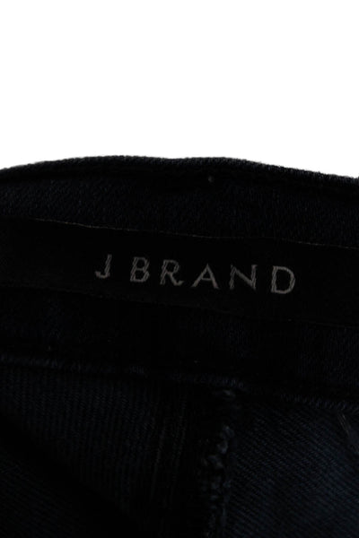 J Brand Womens Skinny Ankle Jeans Dark Blue Mid Rise Button Size 27