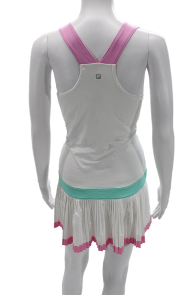 Fila Womens Pink Tank Mini Dress Sleeveless Round Neck Size S