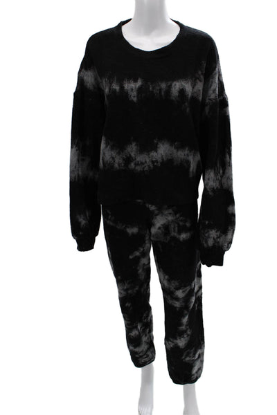 Sundry Womens Pullover Sweatshirt Black Long Sleeve Grunge Cotton Modal Size 3