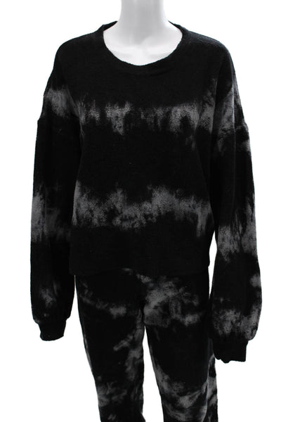Sundry Womens Pullover Sweatshirt Black Long Sleeve Grunge Cotton Modal Size 3