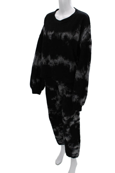 Sundry Womens Pullover Sweatshirt Black Long Sleeve Grunge Cotton Modal Size 3