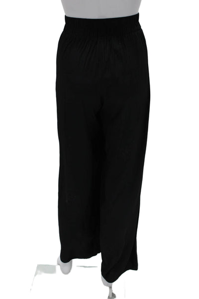 Lola & Sophie Womens Black Paperbag Dress Pants Drawstring Polyester Size M
