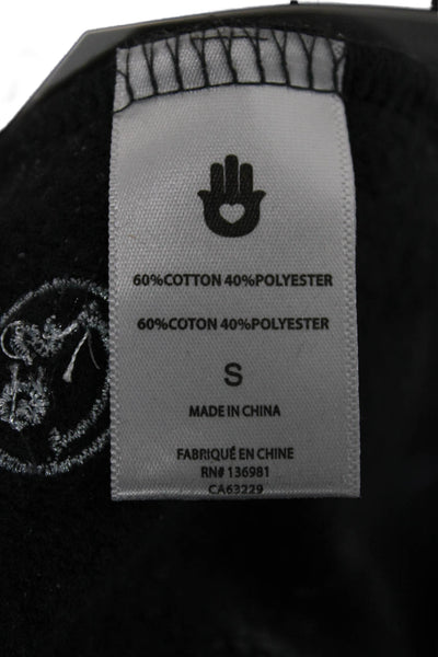 Spiritual Gangster Women Jogger Sweatpants Black Graphic Print Size S