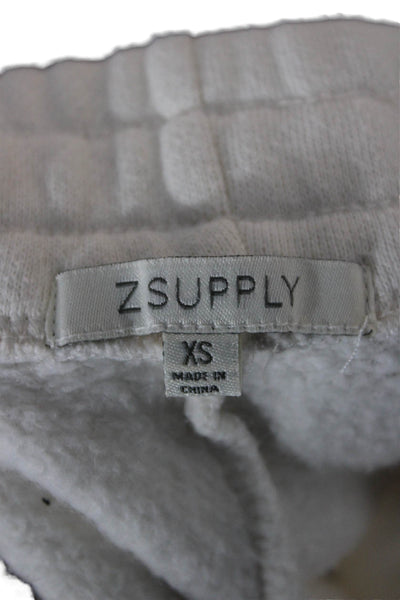 Z Supply Women Sweat Shorts White Size XS