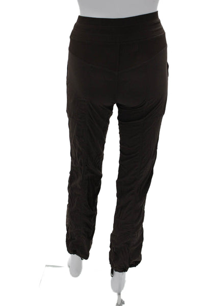 Lululemon Women Jogger Pants Brown Drawstring Windbreaker 28 Inseam Size 0