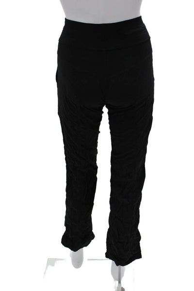 Lululemon Womens Black Jogger Pants Polyester Blend Drawstring Size 0