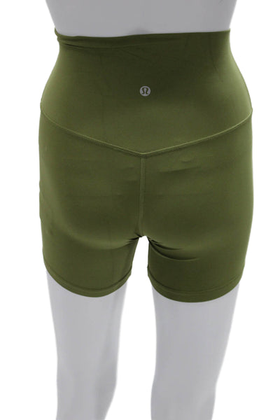 Lululemon Womens Biker Shorts Green Size 0