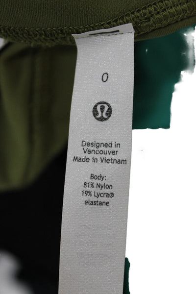 Lululemon Womens Biker Shorts Green Size 0