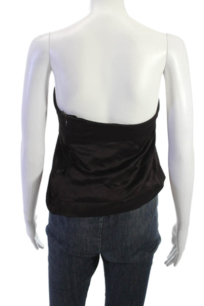 A.L.C. Womens Sleeveless Zip Viscose Top Black Size 2