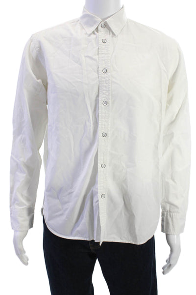Rag & Bone Mens Button-Down Long Sleeve Collared White Cotton Shirt Size M