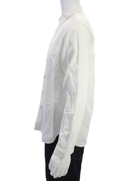 Rag & Bone Mens Button-Down Long Sleeve Collared White Cotton Shirt Size M