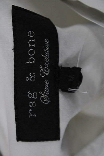 Rag & Bone Mens Button-Down Long Sleeve Collared White Cotton Shirt Size M