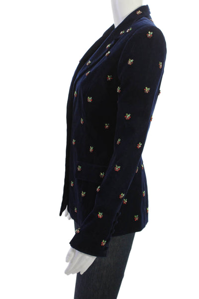 Danarys New York Womens Dark Blue Button Blazer Size 2