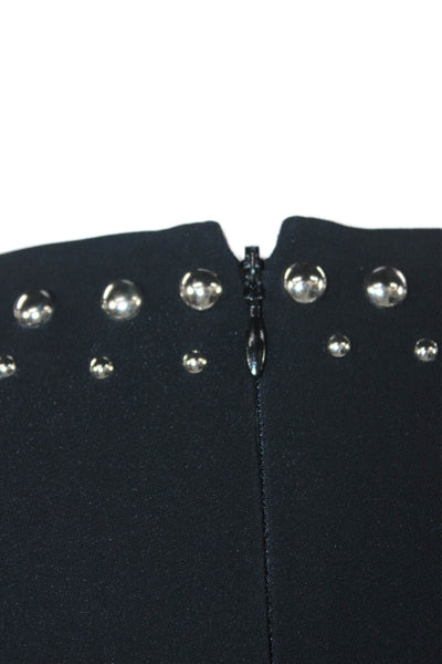 A.L.C. Womens Sheath Mini Dress Black Long Sleeve Knee Length Size 0