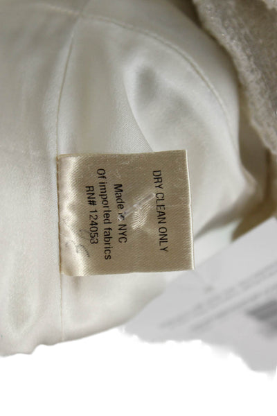 Sophie Theallet Women Fit & Flare Dress Beige Knee Length Crew Neck Size 4