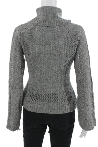 Intermix Womens Gray V Neck Wool Cashmere Pullover Long Sleeve Size 0P