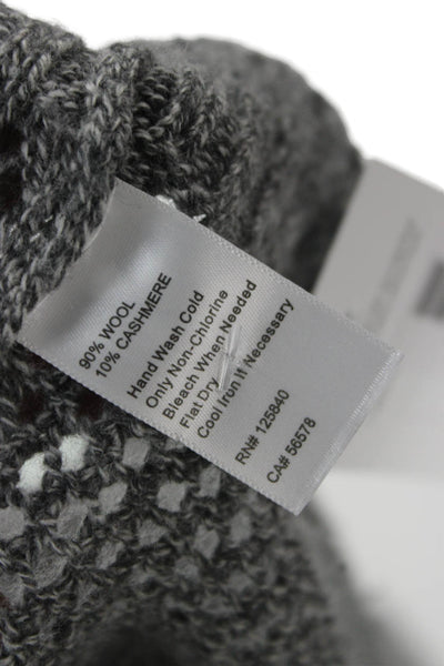 Intermix Womens Gray V Neck Wool Cashmere Pullover Long Sleeve Size 0P