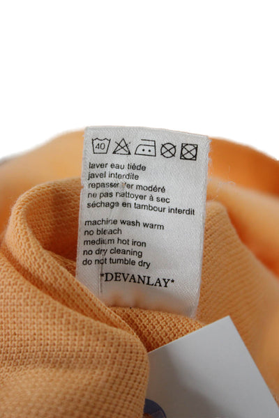 Lacoste Mens Short Sleeves Polo Shirt Mango Orange Cotton Size 7