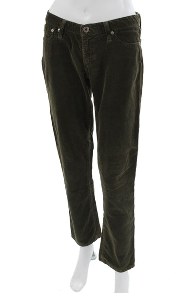 AG Adriano Goldschmied Womens High Rise Green Jeans Size 26