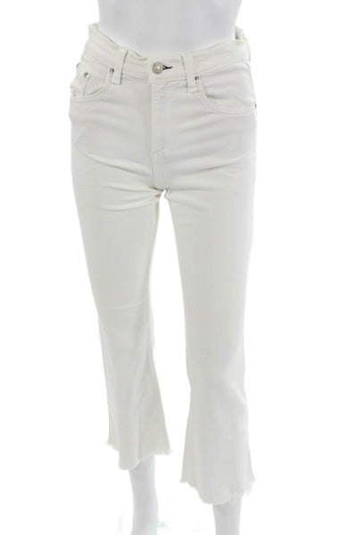 Rag & Bone Jean Womens Cropped Ankle Pants White Size 26