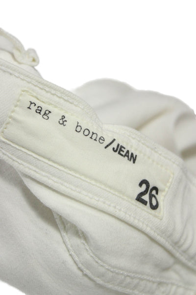 Rag & Bone Jean Womens Cropped Ankle Pants White Size 26