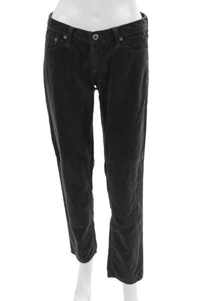 AG Adriano Goldschmied Womens Cropped Pants Black High Rise Size 26