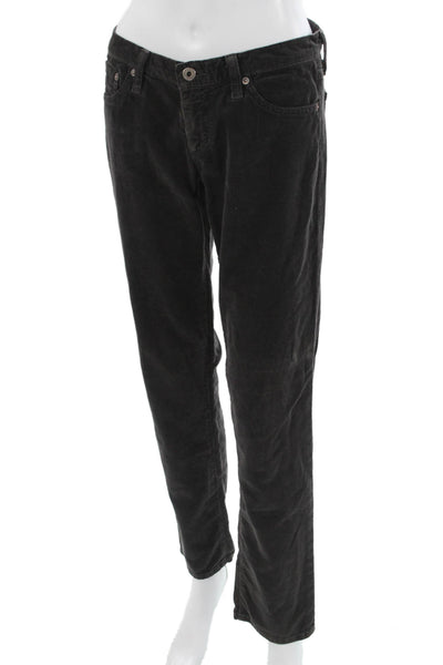 AG Adriano Goldschmied Womens Cropped Pants Black High Rise Size 26